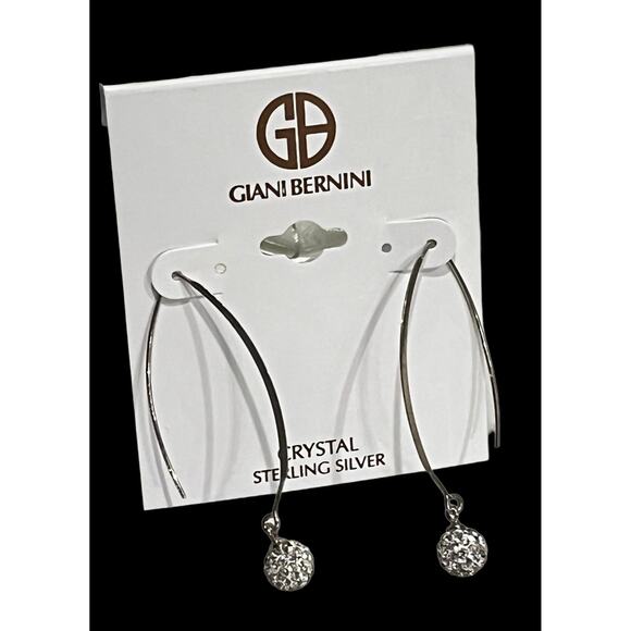 NEW Giani Bernini Crystal Ball Cluster Threader EARRINGS Sterling Silver Dangle - Picture 3 of 7